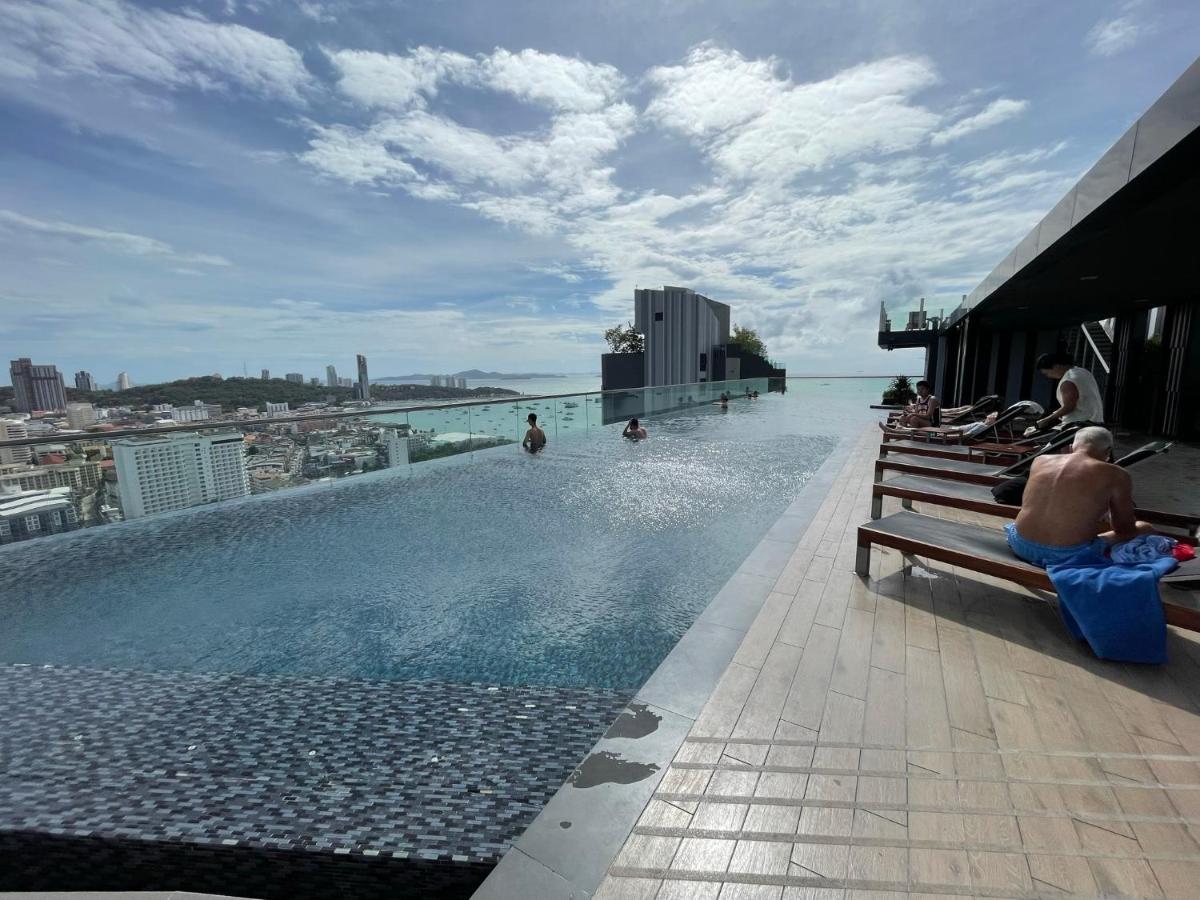 Best Location Condo With Swimming Pool, Gym, Sauna, Washing Mashine, Fast Internet In Central Of Pattaja Kültér fotó